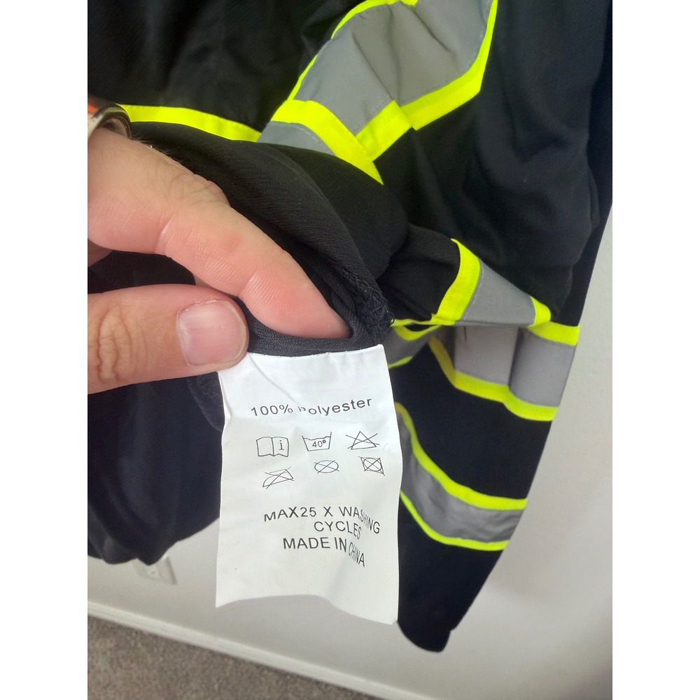 Golden Elephant High Visibility Long Sleeve Work Shirt – Black & Yellow 5XL NWT - Picture 3 of 4